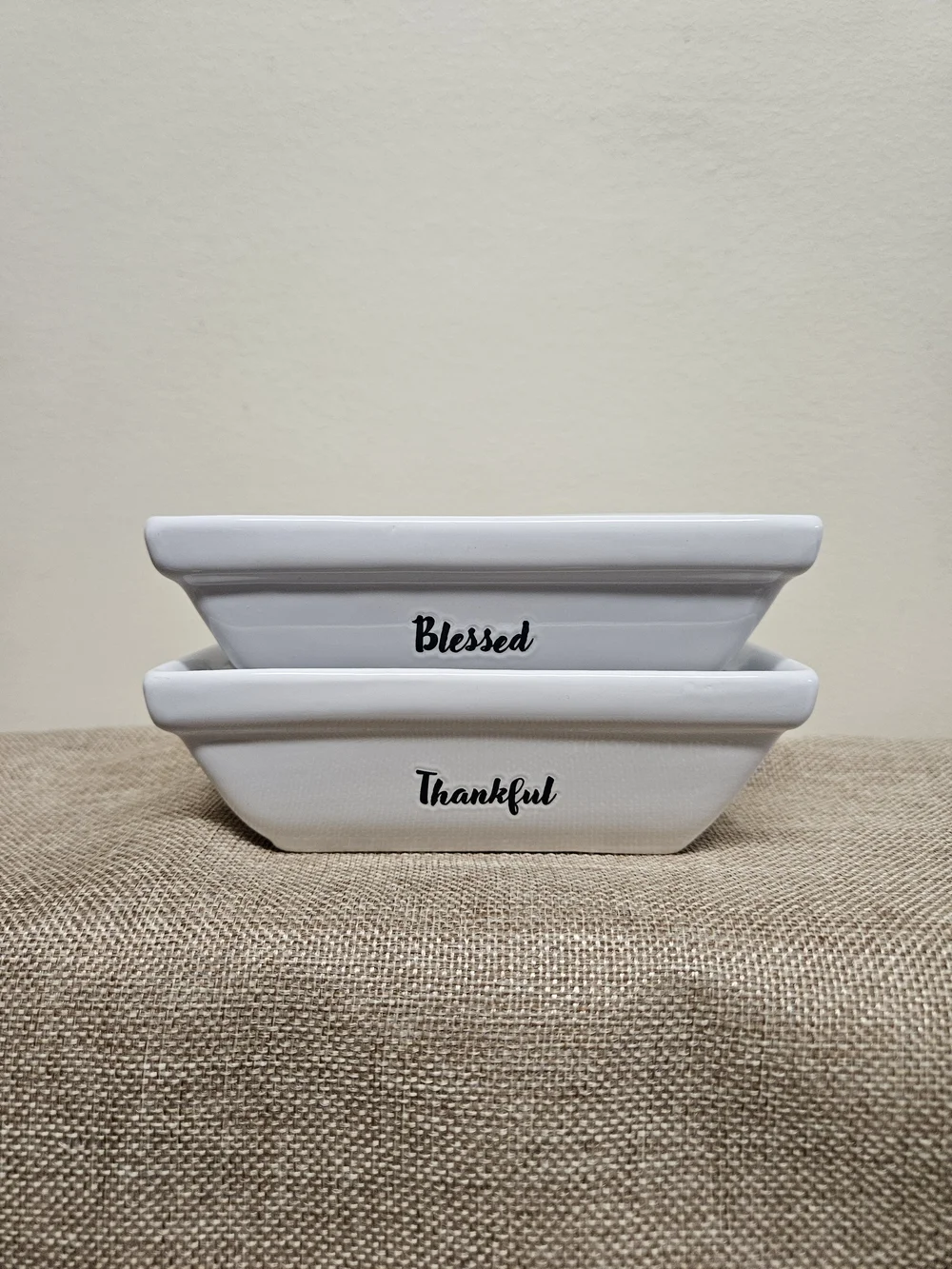 Mini‎ Loaf Blessed & Thankful Ceramic Pans